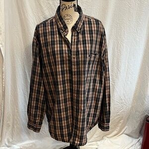 Carhartt Men's Brown Plaid Casual Shirt